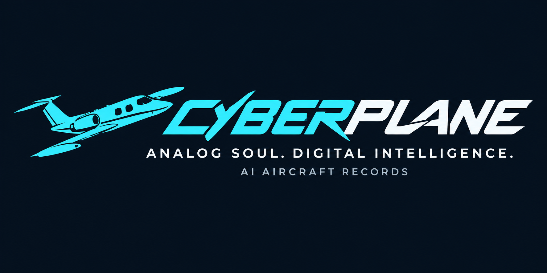Cyberplane. Analog soul. Digital intelligence. AI aircraft records.
